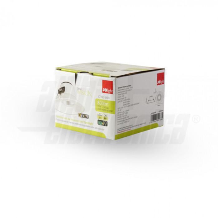 Vista laterale faretto LED da incasso Alpha Elettronica 10W struttura e molle di fissaggio