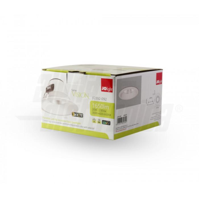 Schema misure faretto LED da incasso 20W Alpha Elettronica diametro e profonditu00e0