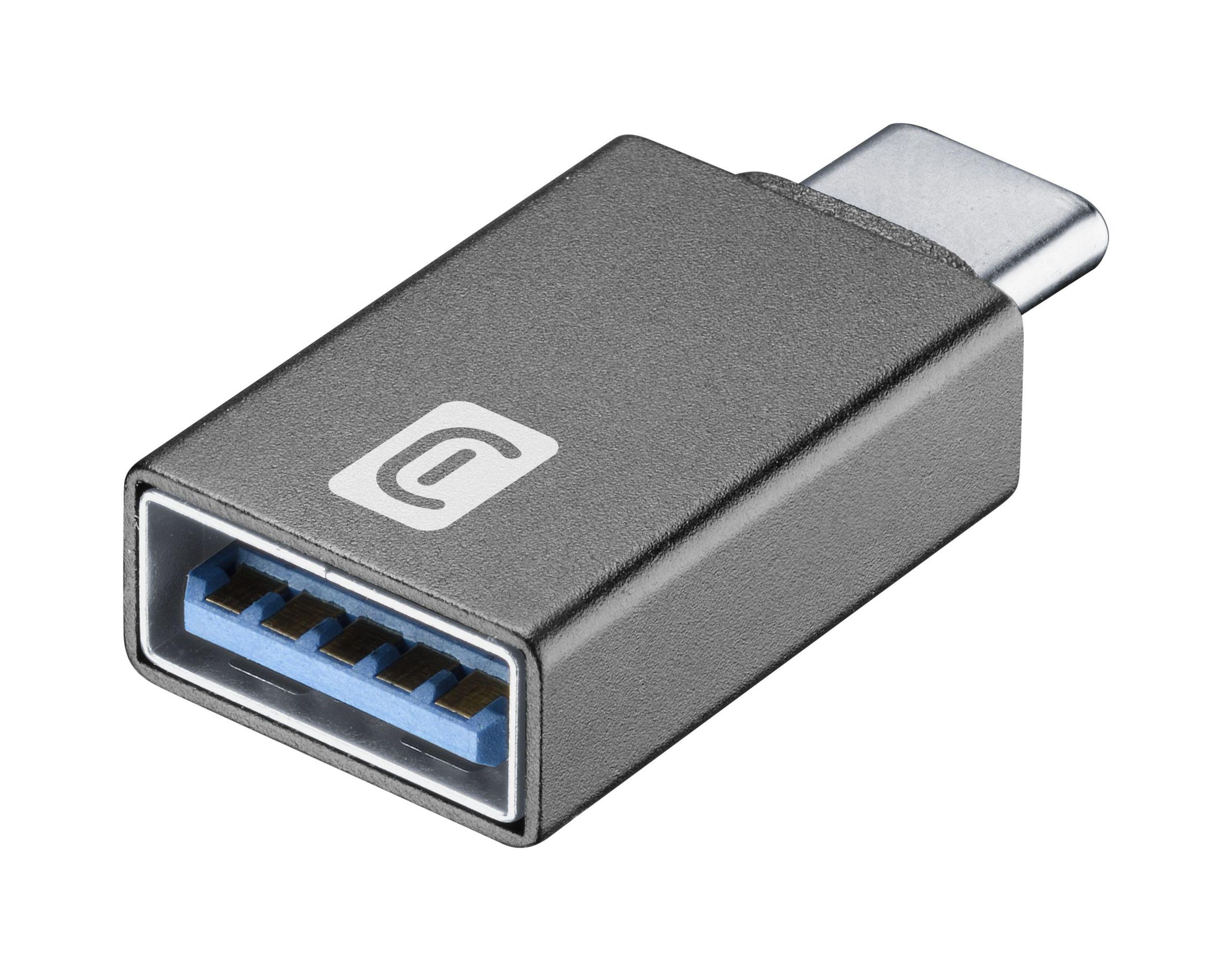 adattatore usb c a usb a Cellular Line compatibile dispositivi digitali vista connettore usb a