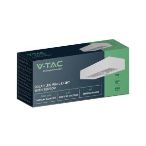 Lampada led  da muro 6w con pannello solare e sensore pir colore bianco 4000k - 10308