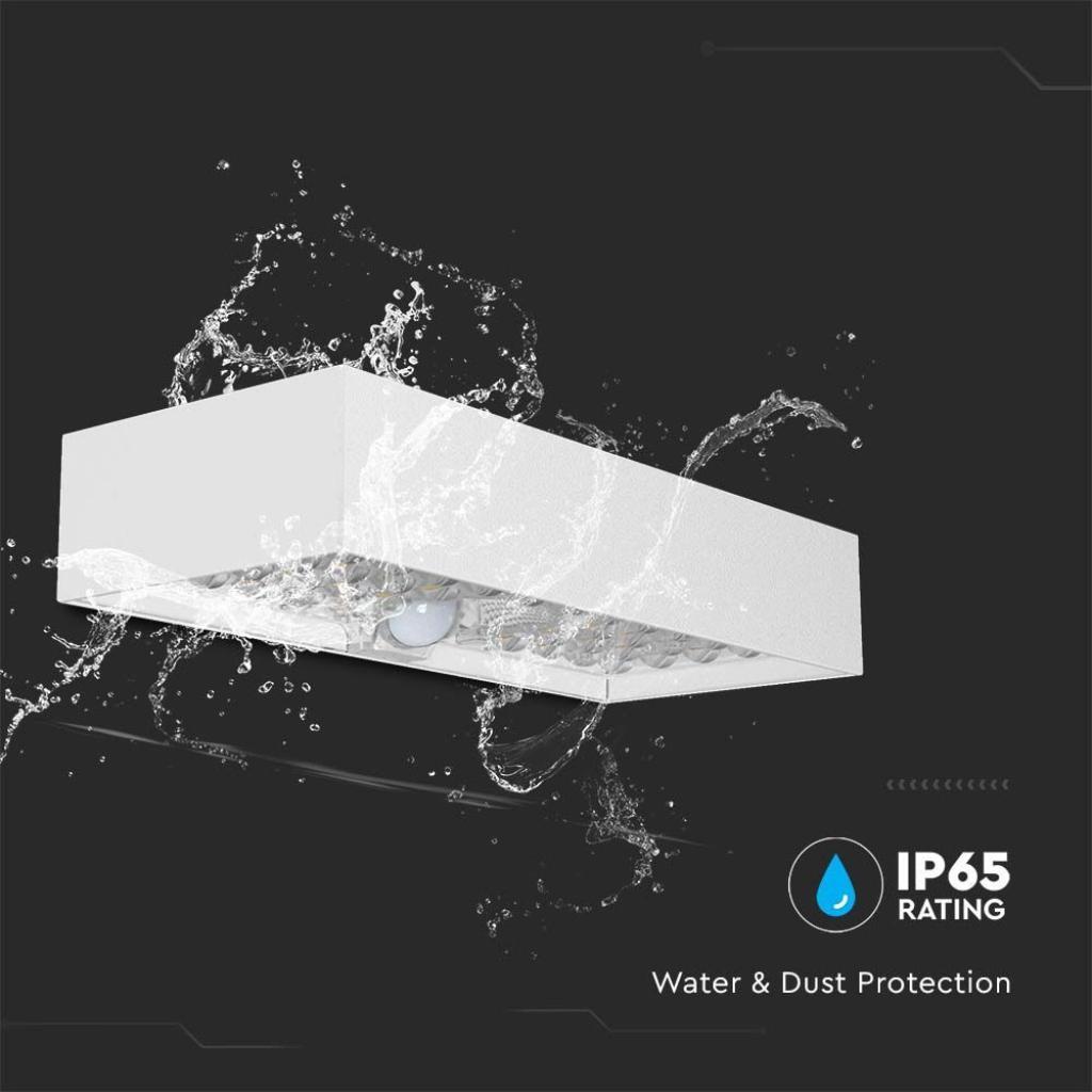 Lampada LED V-tac da Muro 6W Con Pannello Solare e Sensore PIR Colore Bianco 4000K - 10308 02