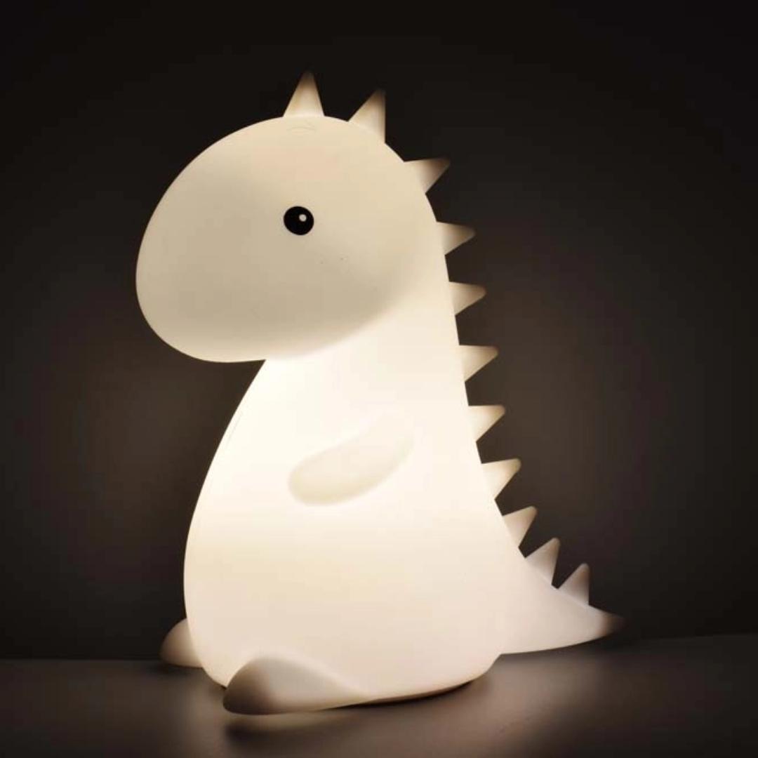 Lampada notturna LED RGB a forma di dinosauro morbido per bambini ideale per cameretta