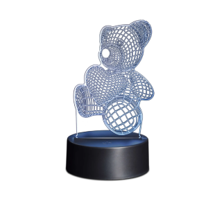 Lampada led 3d orso multicolore  igz272or