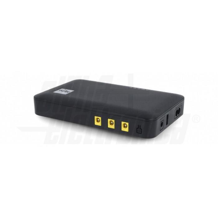 mini ups compatto alpha elettronica 30w nero multipresa per backup modem router telecamere