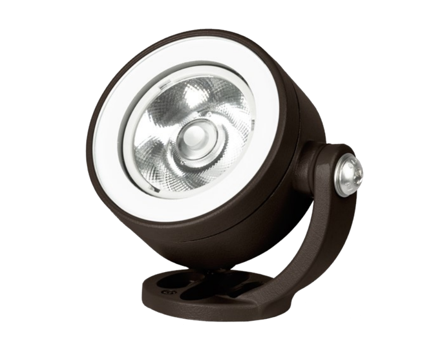 spot led da esterno orientabile finitura bronzo diametro 80