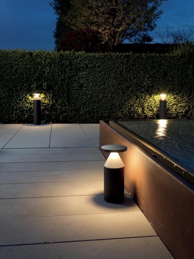 goccia illuminazione applique led esterno dimmerabile 10w 3000k finitura corten 152mm goccia - 5558co3k - foto 3