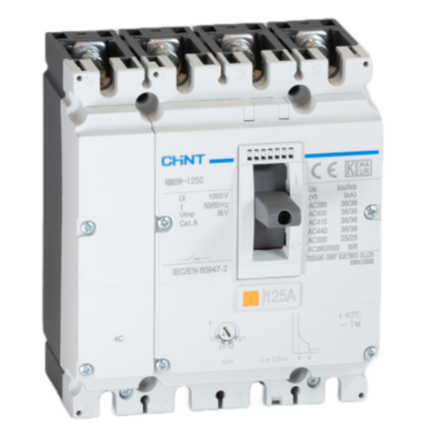 Interruttore Magnetotermico CHINT NM8N-125S  Scatolato 4P 125A 50kA - 276110 01