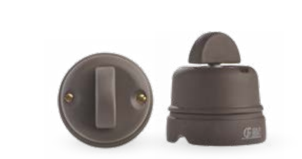 Interruttore deviatore rotativo antracite Gambarelli con lunetta