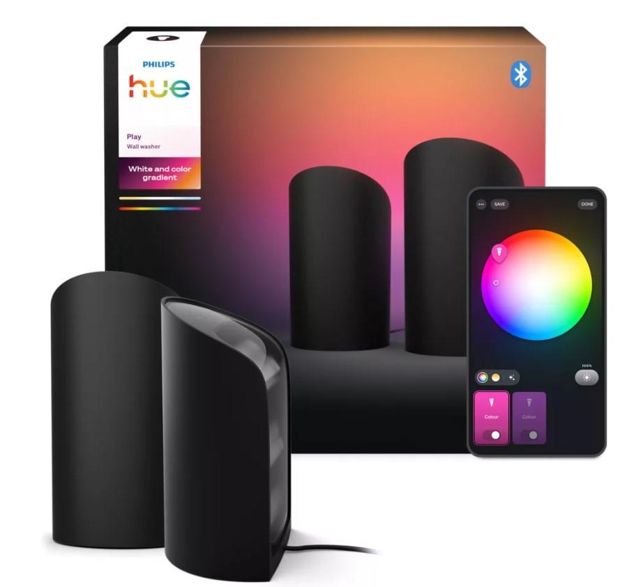  2 Lampade Smart Philips Hue Play Wall Washer nera White & Color Ambiance - 38599300 01