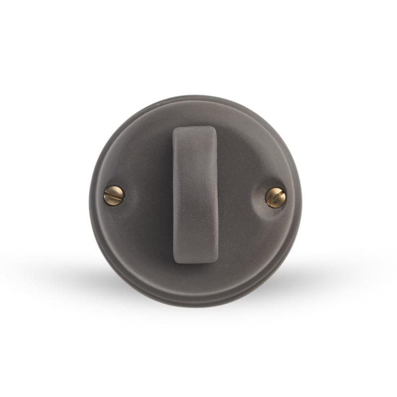 Pulsante Rotativo Gambarelli in Porcellana Antracite u00d8u202f60u202fmm, 10u202fA 250u202fV - AX00120 02