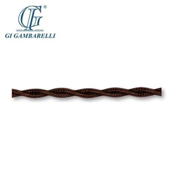 Cavo Elettrico Gambarelli Trecciato Marrone 3x0,75mmu00b2 3 metri - 10307.B3 01