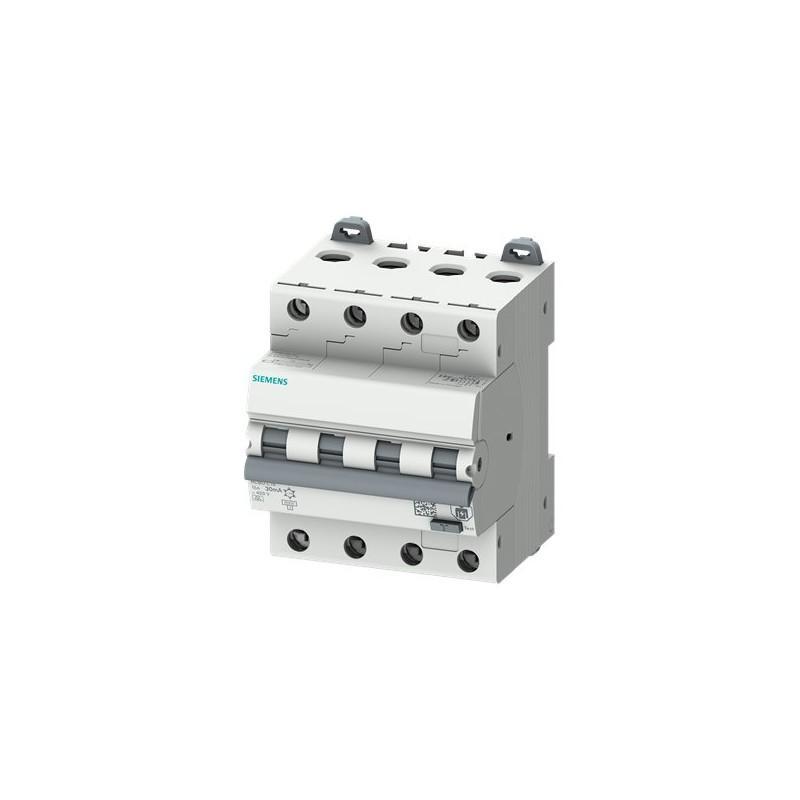Interruttore Magnetotermico Differenziale  Siemens 4P 32A Tipo A 30mA 6kA Curve C 400V - 5SU13467FP32 01