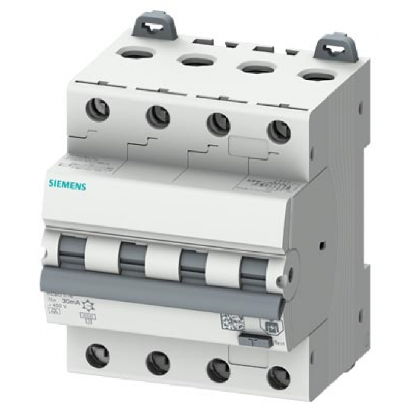  Magnetotermico Differenziale Siemens RCBO 4P 20u202fA 30u202fmA Typeu202fC 6u202fkA - 5SU13467FP20  01
