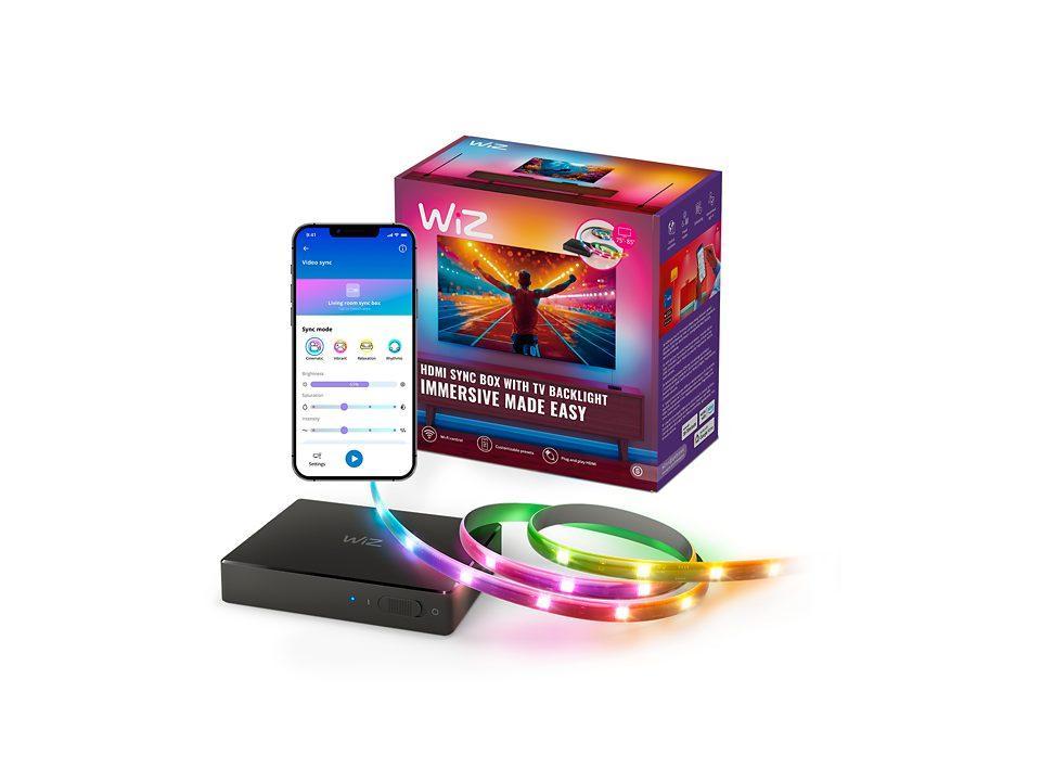 wiz wiz hdmi sync box con retroilluminazione tv – kit per tv 75″–85″ - foto 2
