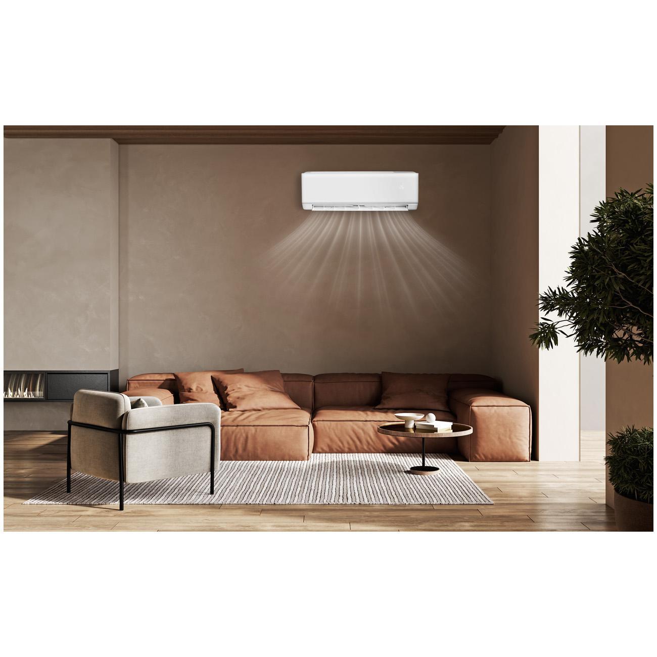 installazione a parete unita interna climatizzatore gree in soggiorno