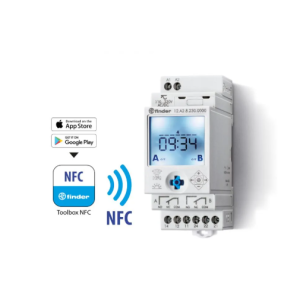 Timer settimanale  digitale 7 giorni 2 relè spdt 16 a nfc/joysticks - 12a282300000