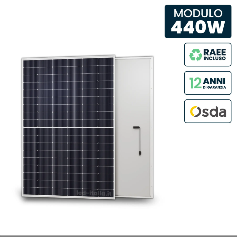 Pannello Solare V-Tac 440W OSDA TIER-1 N-Type TOP 1722x1134 mm - 12350 01