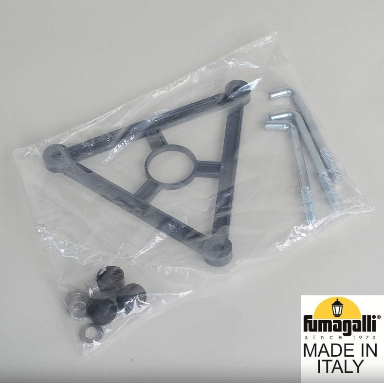 accessori montaggio palo esterno staffa e bulloneria kit fissaggio palo illuminazione esterno con staffa e bulloni