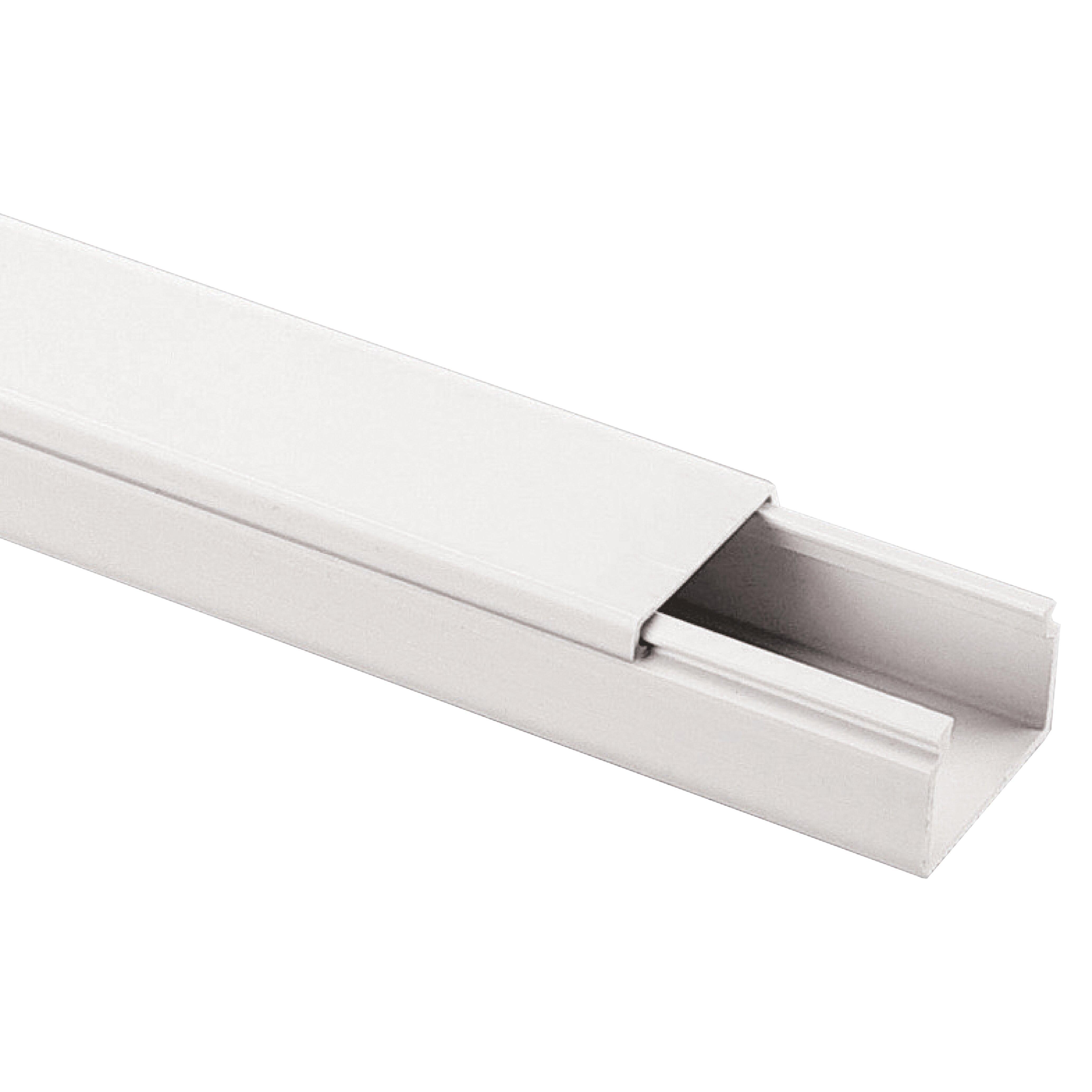 minicanale bianco 20x10 con coperchio frontale in pvc rigido