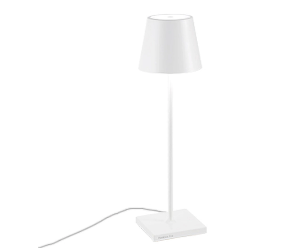 Lampada da Tavolo Zafferano Poldina Bianca 230V Luce Calda 2200u20132700-3000K - LD0345B3 01