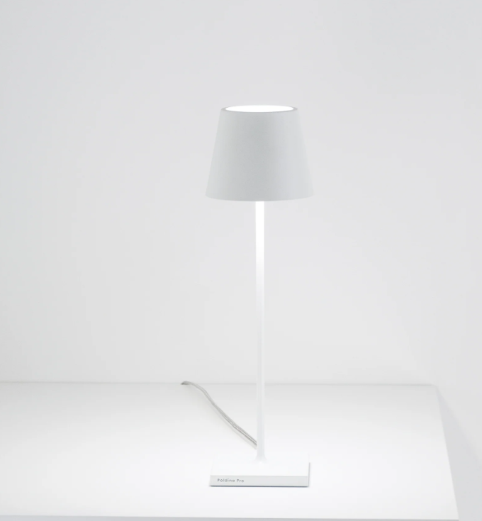 Lampada da Tavolo Zafferano Poldina Bianca 230V Luce Calda 2200u20132700-3000K - LD0345B3 02
