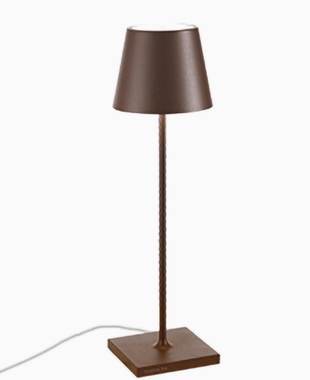 Lampada da Tavolo LED Zafferano Poldina Corten 230V Luce Calda Regolabile -  LD0345R3 01