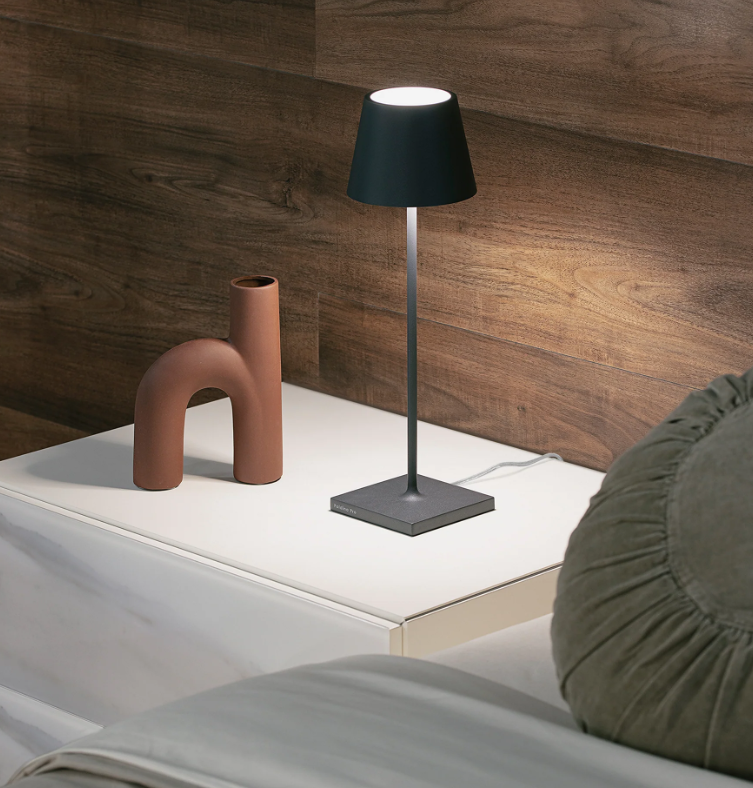 Lampada da Tavolo LED Zafferano Poldina Corten 230V Luce Calda Regolabile -  LD0345R3 02