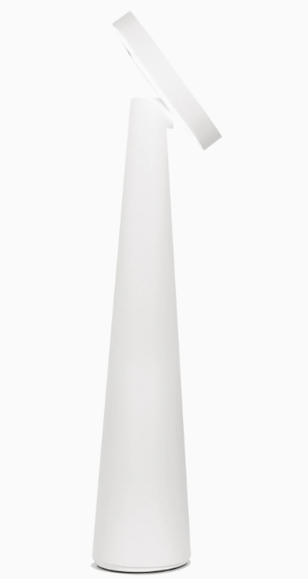 Lampada Zafferano Angelina da Tavolo Bianca con LED Dimmerabile e Luce Calda Regolabile - LD1210B3 01