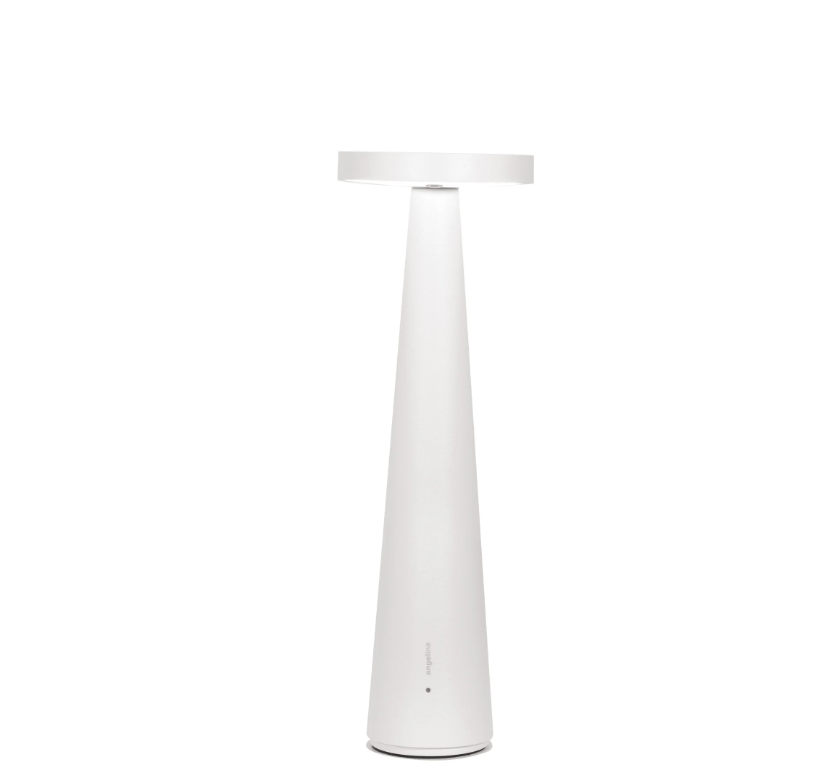 Lampada Zafferano Angelina da Tavolo Bianca con LED Dimmerabile e Luce Calda Regolabile - LD1210B3 02