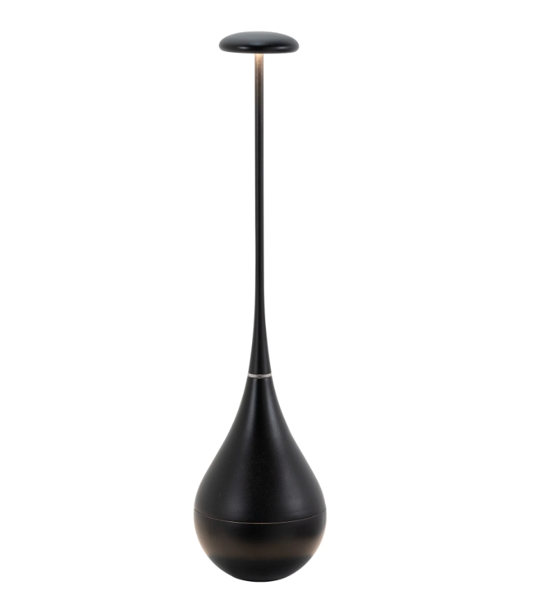 Lampada Zafferano Dondolina da Tavolo LED nera Luce Calda Regolabile - LD1110D3 01
