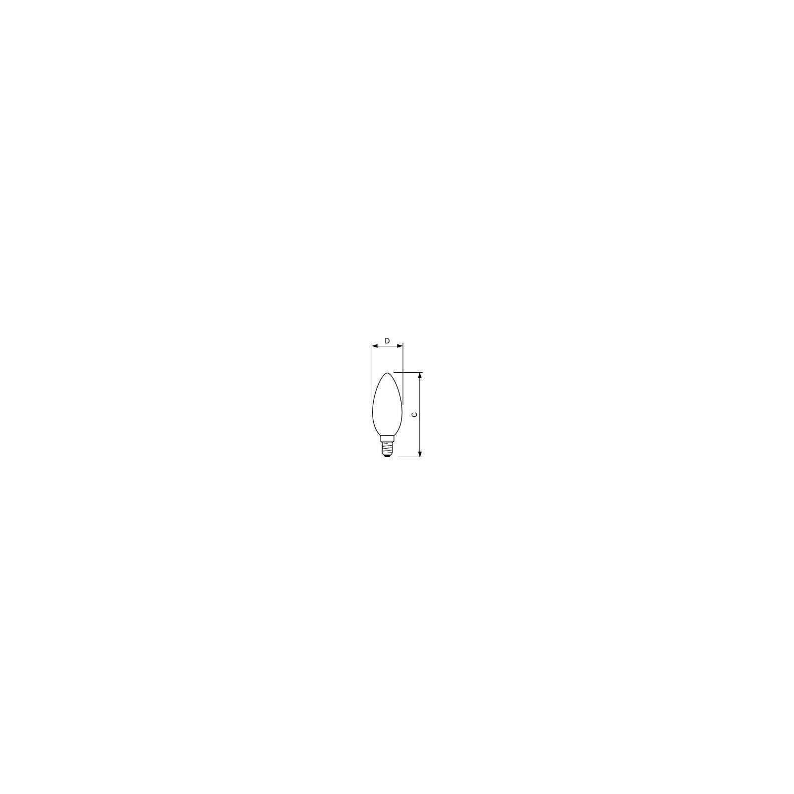 lampadina led candela philips attacco piccolo vista frontale