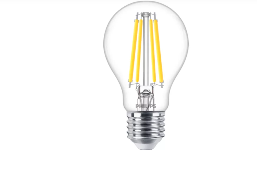 lampadina led philips e27 trasparente a filamento vetro bianco freddo a60