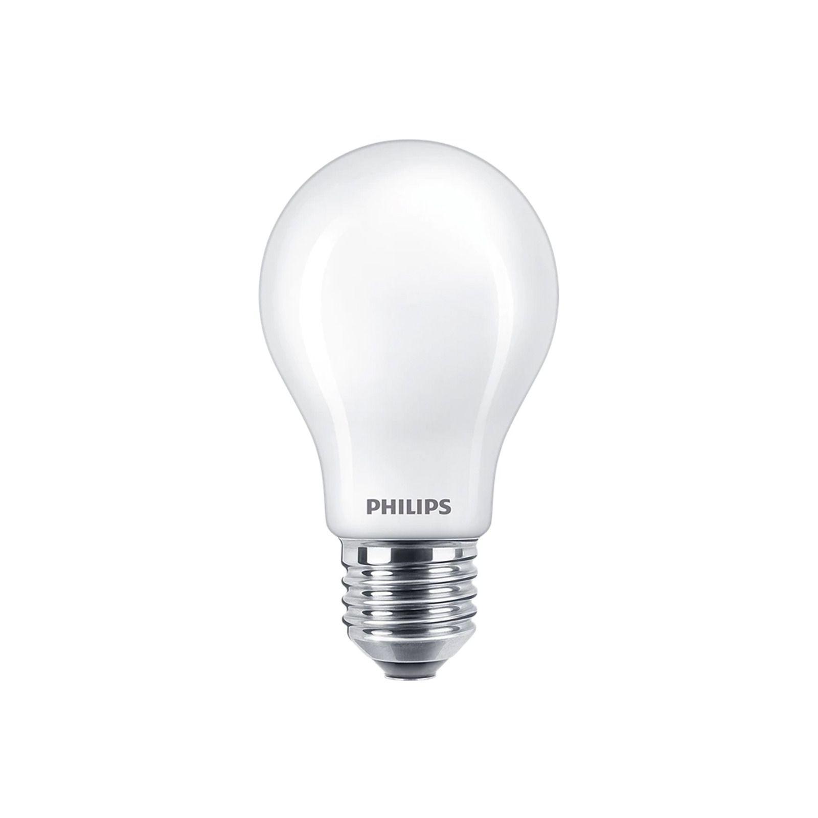 Lampadina LED Philips attacco E27 vetro opaco per illuminazione interna risparmio energetico
