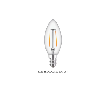 Lampadina candela led vetro e14 2w 250lm 2700k philedcan25g2