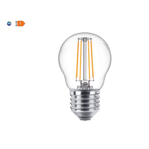 Lampadina led sferica filamento vetro e27 4.3w philedlus40g2 bianco caldo