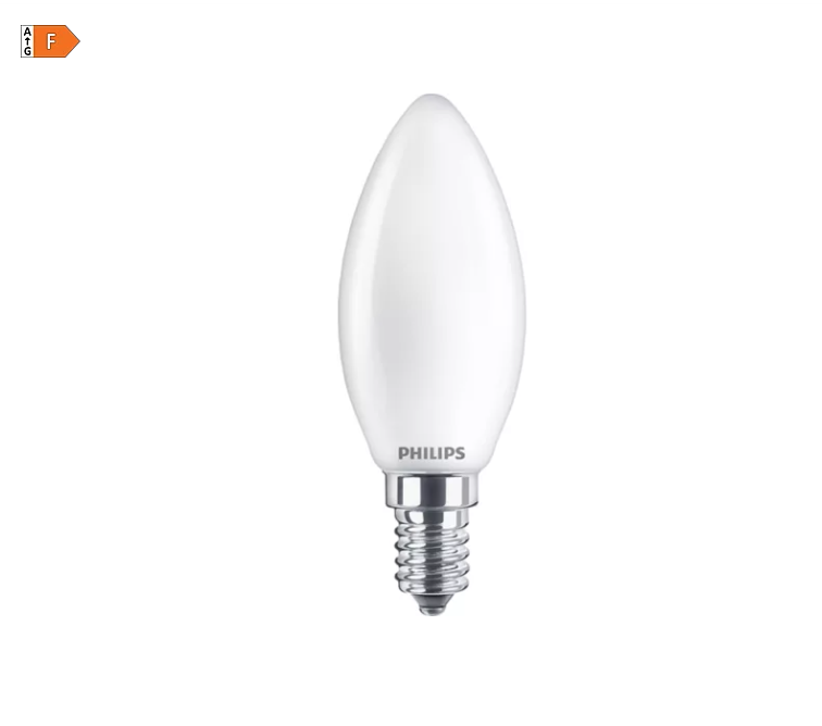 Lampadina LED Philips CorePro LED Candle 4.3W E14 827 Candela 470lm luce calda 2700K - INCACAN40G2 01
