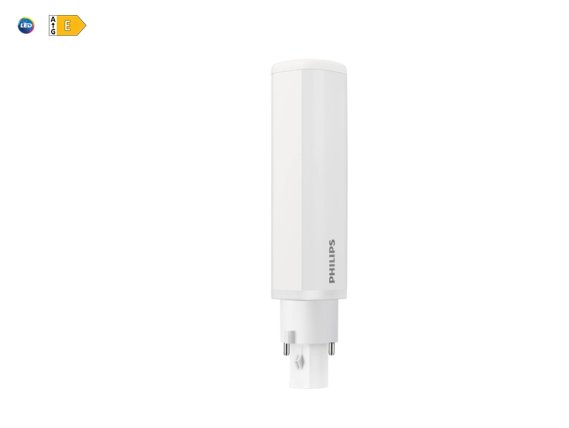 Lampada LED PLC 6.9W attacco 2 pin Philips vista frontale prodotto a luce neutra 4000K