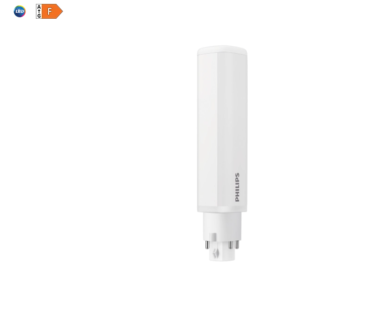 lampadina led plc 9 5w attacco g24q3 philips luce bianca calda 3000k