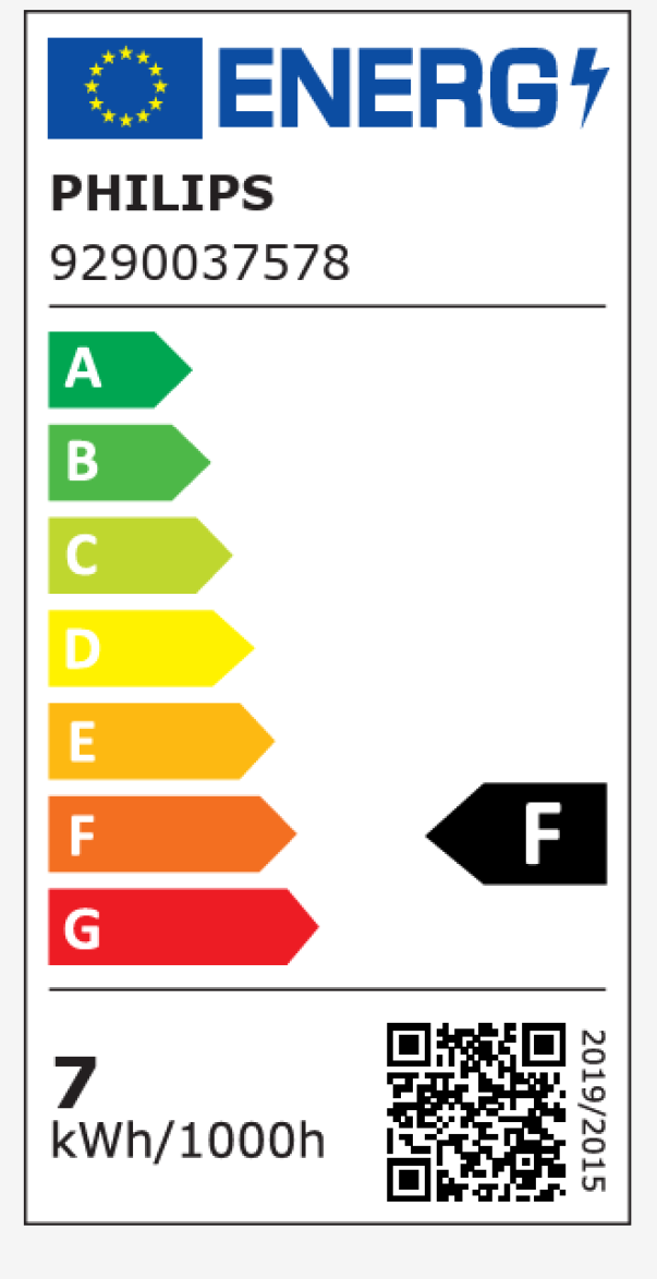 etichetta energetica lampadina led philips corepro plc 6.5 watt classe f risparmio energia