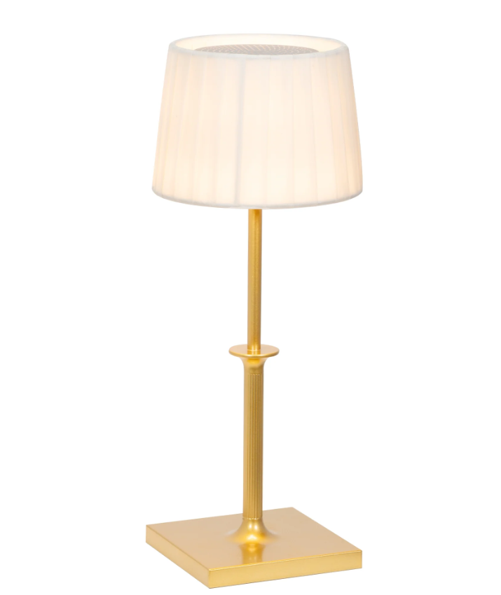 Lampada da Tavolo Zafferano Poldina Classic LED Oro Ricaricabile con Luce Calda Regolabile - LD1230O3 01