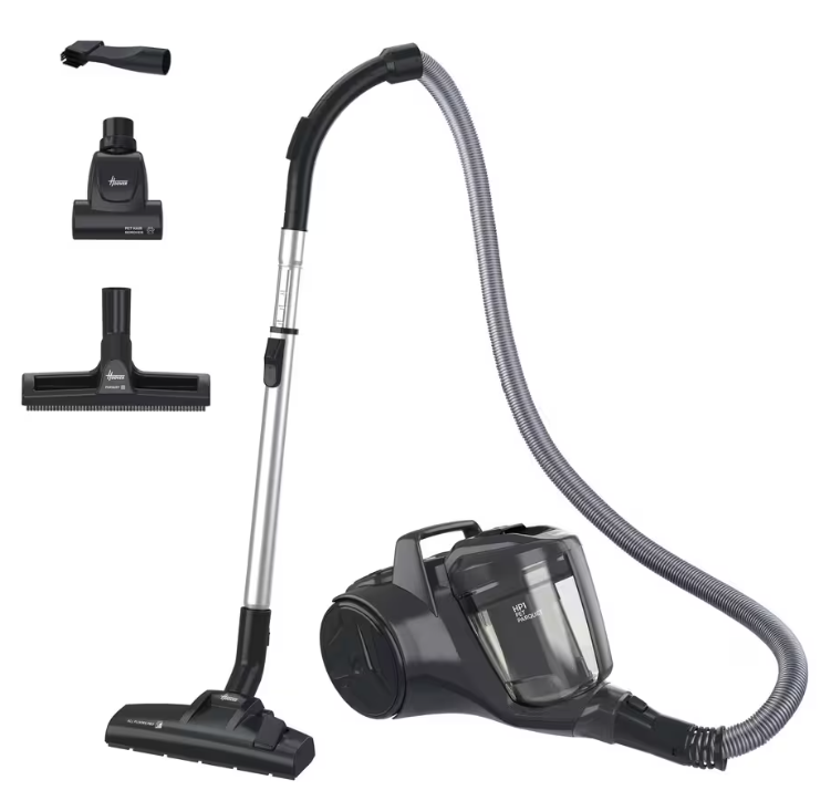aspirapolvere senza sacco hoover 700w 2l con accessori parquet e mini turbo