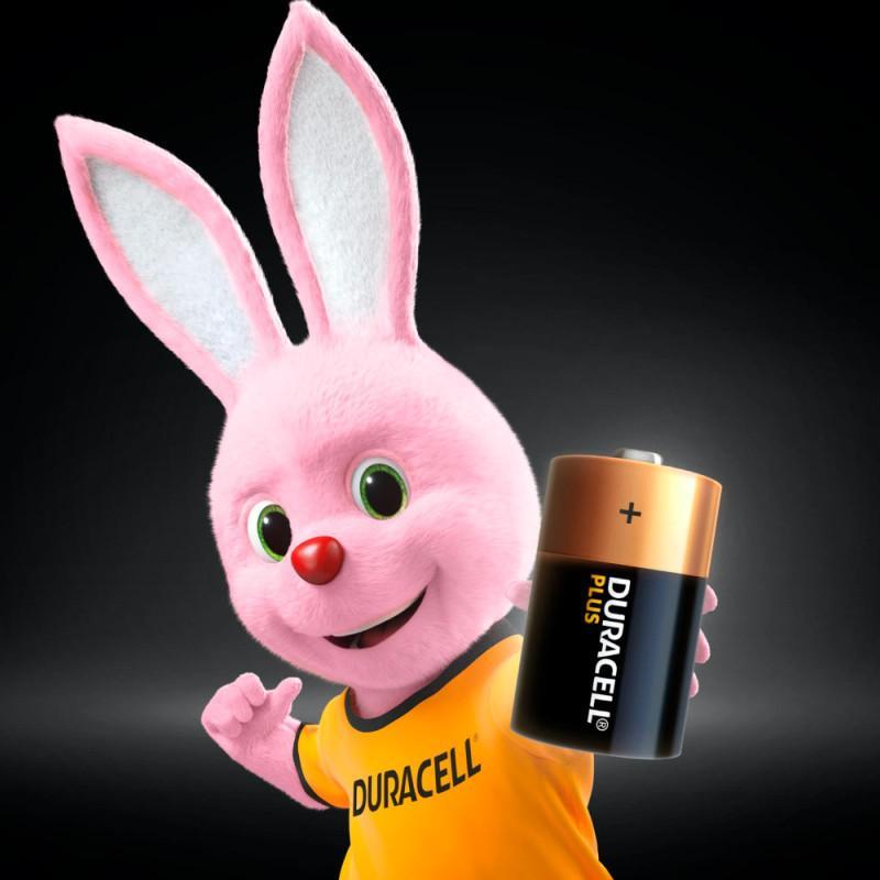 Confezione batterie Duracell Plus alcaline formato C 1,5V 2 pezzi