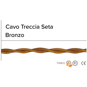 Cavo treccia seta bronzo 10 m  - 34607