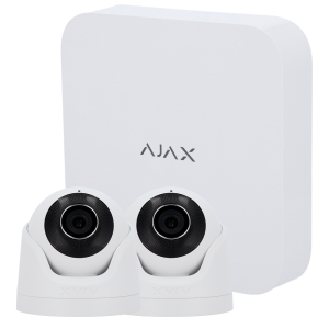 Kit videosorveglianza nvr 8 canali con 2 turret ip 5mp aj-nvrkit108-2xtur-w