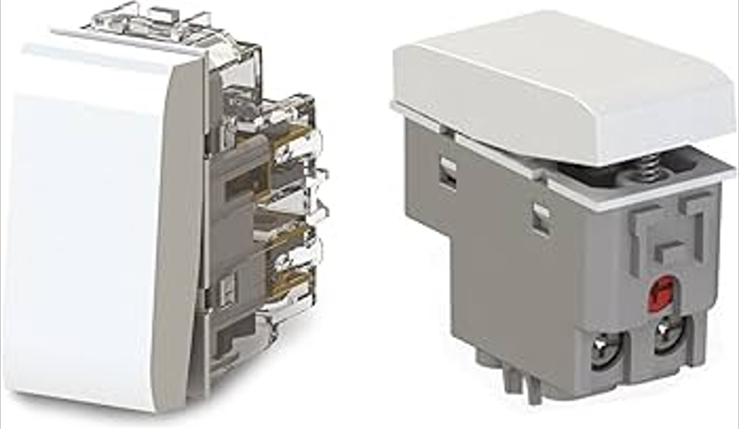 meccanismo uniko 4 box interruttore deviatore illuminabile da incasso
