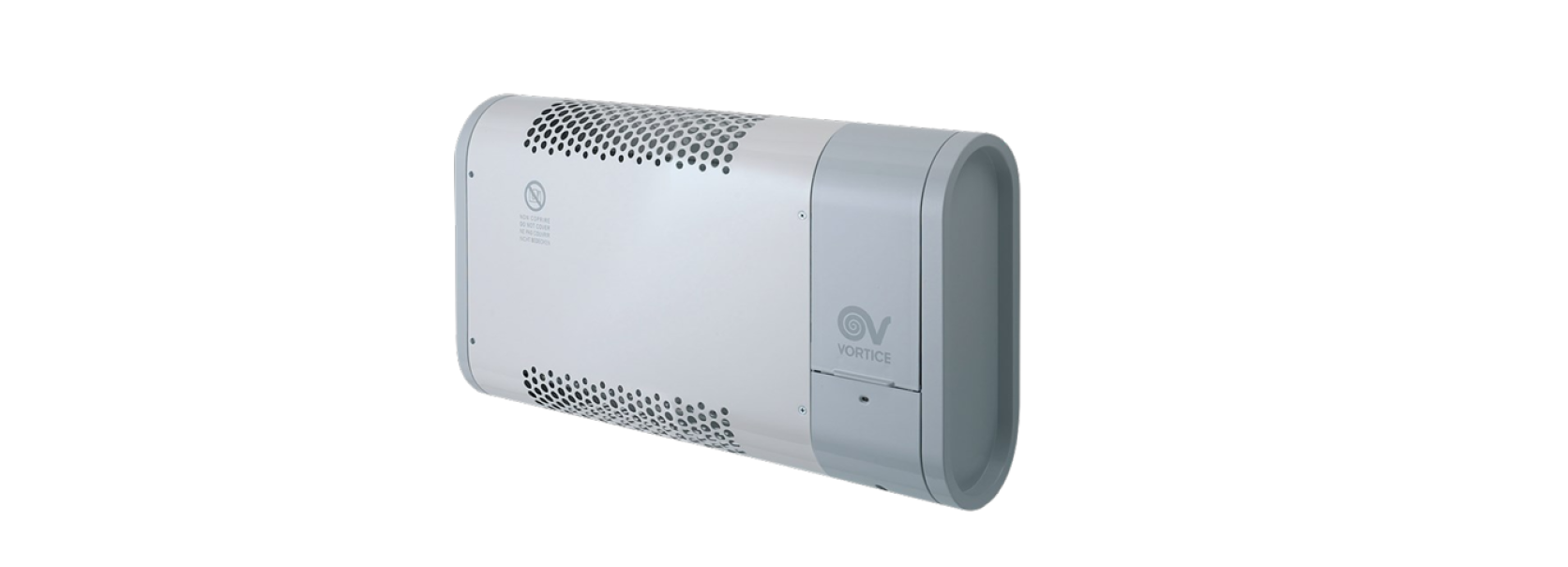 termoconvettore miniaturizzato Vortice 600W vista laterale installazione parete