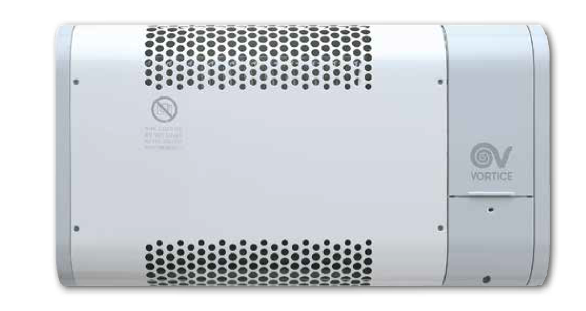 Termoconvettore elettrico Vortice Microsol T 2000 VO installazione parete design bianco IPX4
