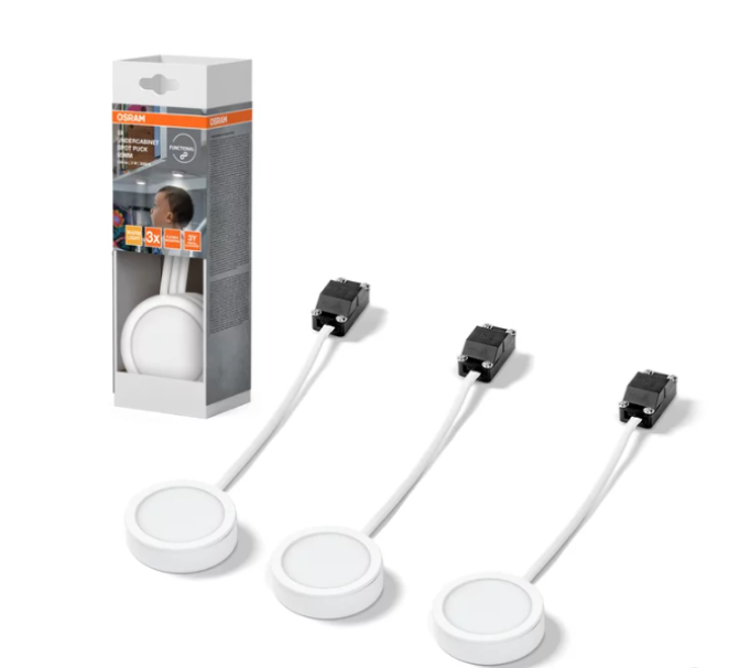 set faretti ledvance sottopensile rotondi bianchi diametro 65 mm per illuminazione cucina e ambienti interni