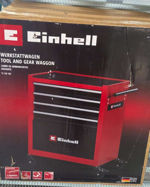 carrello officina einhell tc tw 100 vista frontale su ruote carrello officina einhell tc tw 100 vista frontale su ruote