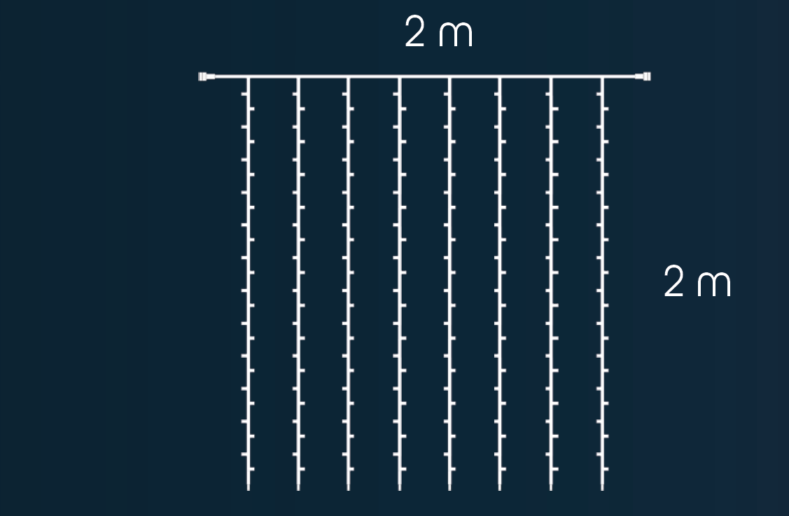 giocoplast natale tenda luminosa 400 led rgb ip44 2x2 metri giocoplast natale 14125025 - foto 2